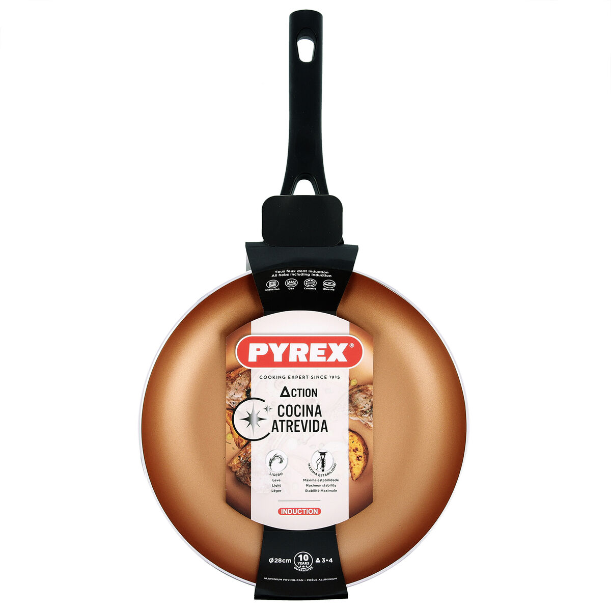 Stegepande Pyrex Action Stemplet aluminium Kobber 28 cm